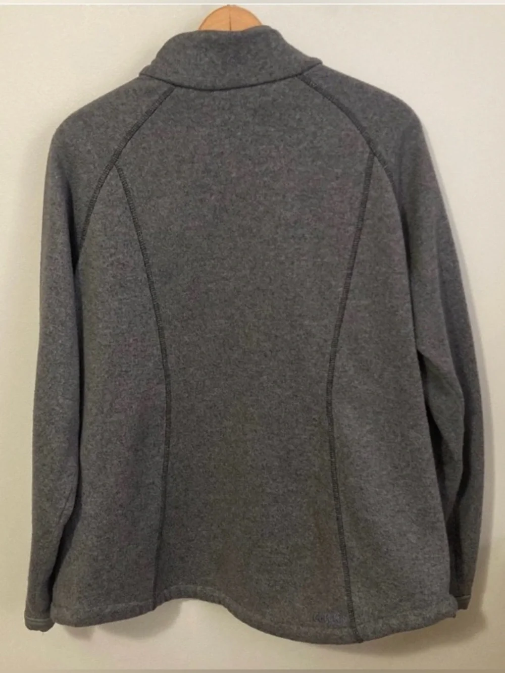 Women’s Cabela’s Gray Fleece Zip Jacket with Blue Trim, Size XL extra large